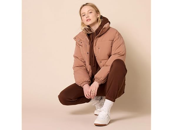 Amazon Essentials Women Crop Puffer Jacket (Small)