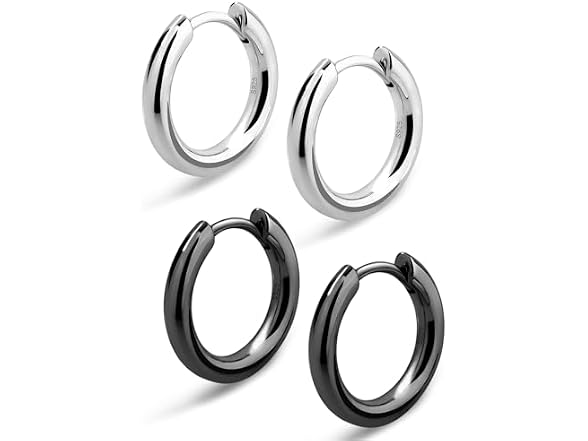 KRKC&CO NS610131 Hoop earrings men