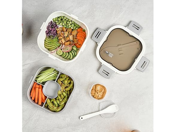 Restaurantware Bento Tek 57.5 Ounce Bento Box