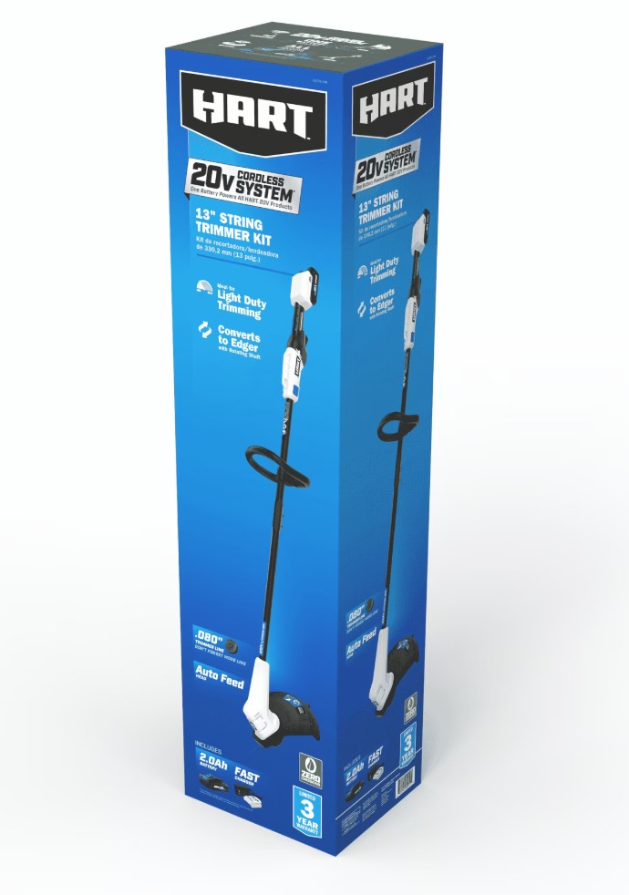 HART 20V Cordless 13" String Trimmer Kit, (1) 2.0 Ah Lithium-Ion Battery - Gallery 16