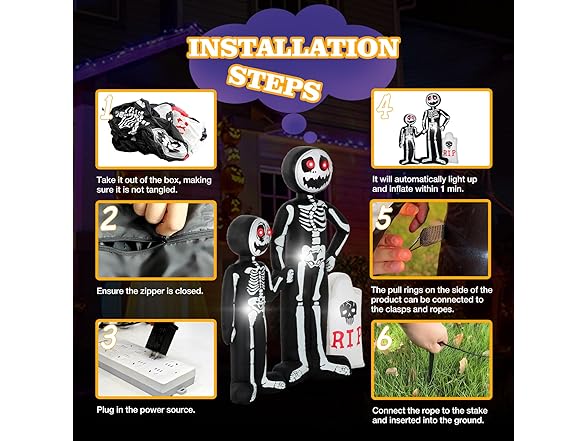 6Ft Halloween Inflatables Outdoor Décor