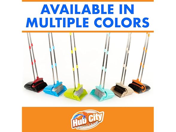 Heavy Duty Broom and Dustpan Combo Set