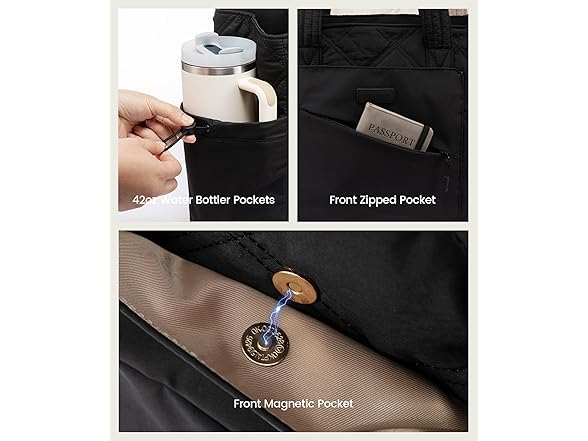 Puffer Bag and Work Bags with Zipper
