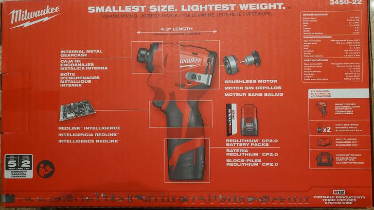 Milwaukee 3450-22 M12 12V 1/4in Impact Driver Kit - Gallery 2