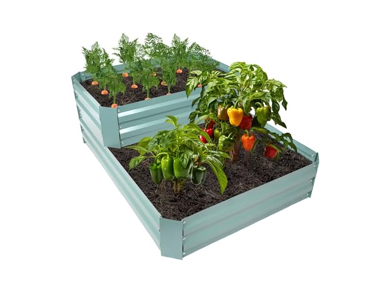 Sunnydaze NPH-496 2-Tier Steel Garden Bed- Green - Gallery 9