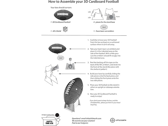 COLTS 3D Football (One Size)