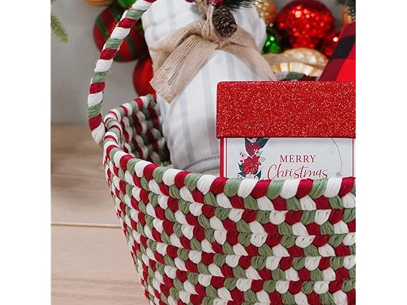 Holiday Multi Braided Gift Basket - Holiday Blend