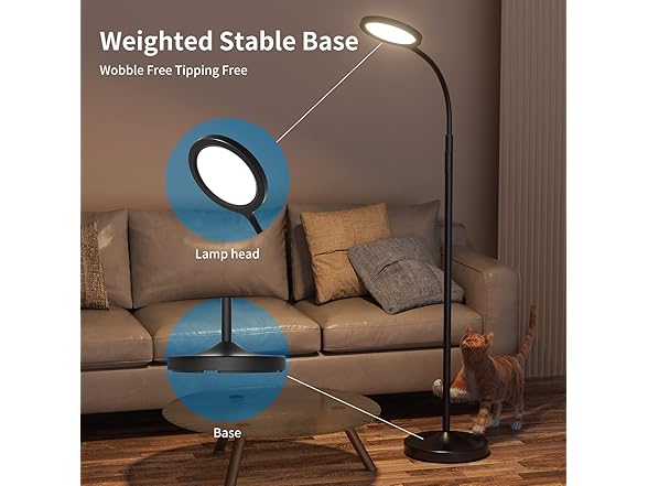 Luckystyle Dimmable LED Floor Lamp