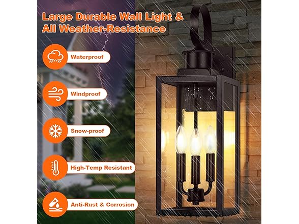 Yochoice 19" Large Outdoor Wall Lights