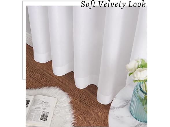 Melodieux White Curtain 2Pk, Choose Size