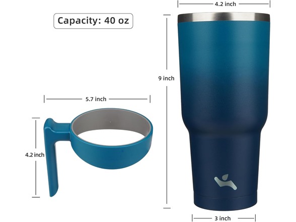 Konokyo 40 oz Tumbler with Handle