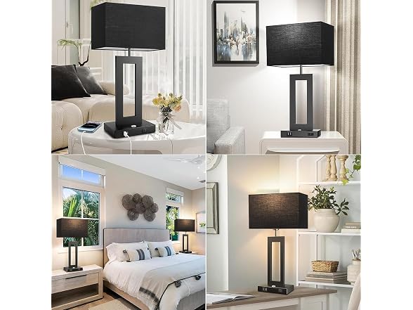 Kondras 3 Color Temperatures Black Table Lamps Set of 2
