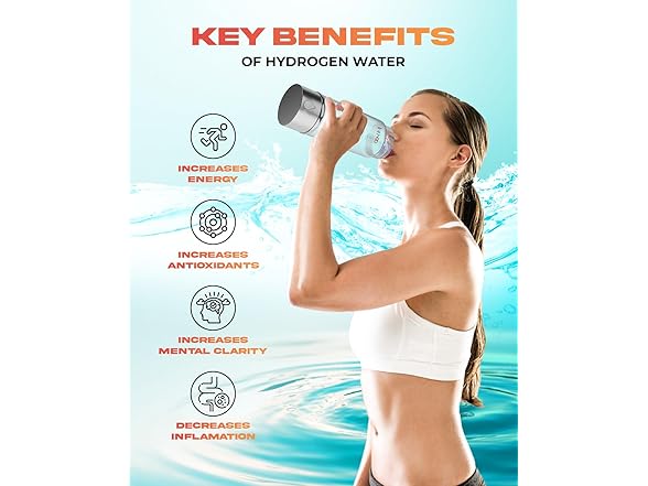 JONSOO Portable Hydrogen Water Bottle