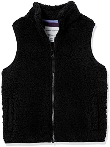 Amazon Essentials Toddler Girls' Sherpa Fleece Vest with Pockets