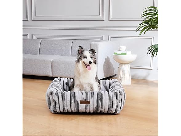 Modern Threads Ribbed Plush Two-Tone Cuddler Silver