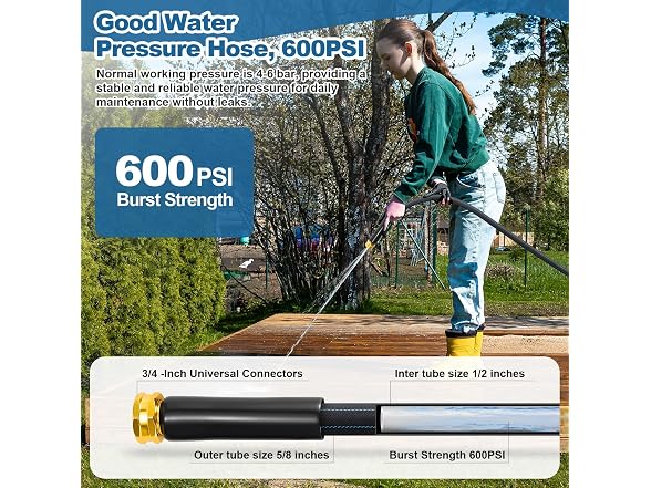 CXEZSIK 50ft Lightweight Garden Hose
