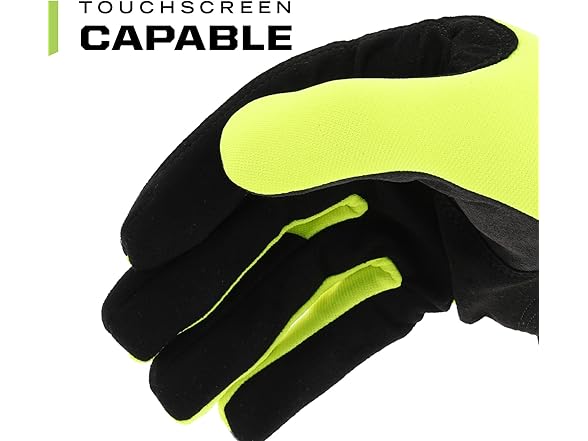 (3-Pairs) Mechanix Wear Hi-Viz FastFit Gloves  Lg