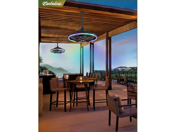 Fanbulous 20" Outdoor RGB Ceiling Fan