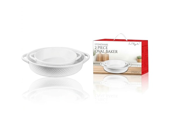 Le Regalo 2 Piece Stoneware Oval Baker