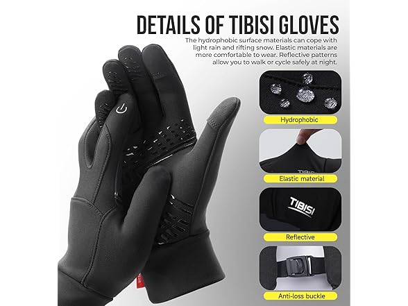 PULIOU Winter Waterproof Thermal Gloves