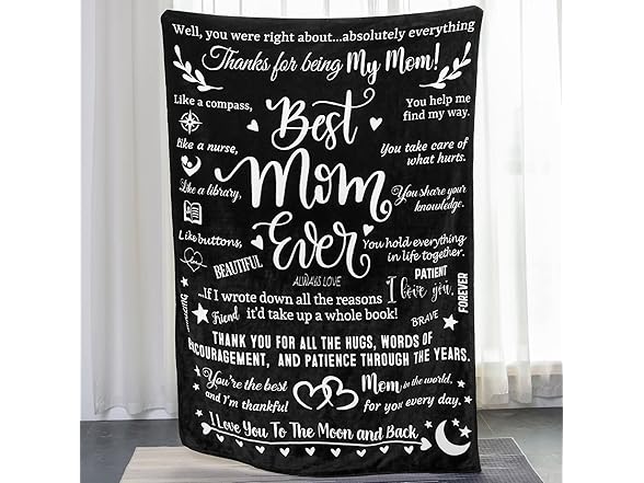 Mom Birthday Blanket Gift, 50x70"