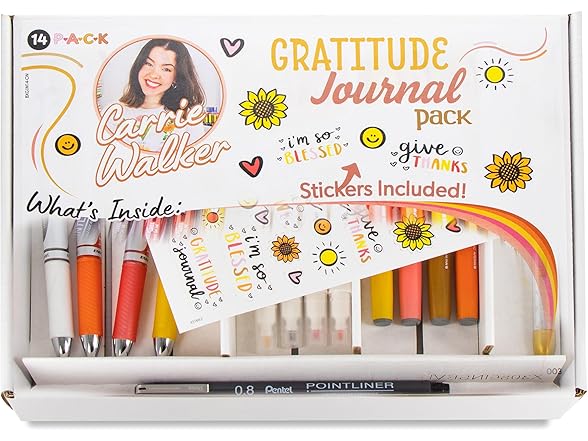 Pentel Carrie Walker Gratitude Writing and Journaling Kit