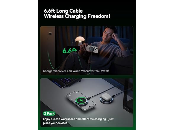 (2 Pack) THREEKEY for MagSafe Charger | Qi2 | 25W