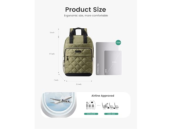 LOVEVOOK Puffer Backpack 15.6" Laptop