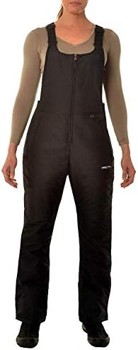Arctix Women's Essential Insulated Bib Overalls, Black, Medium Short
