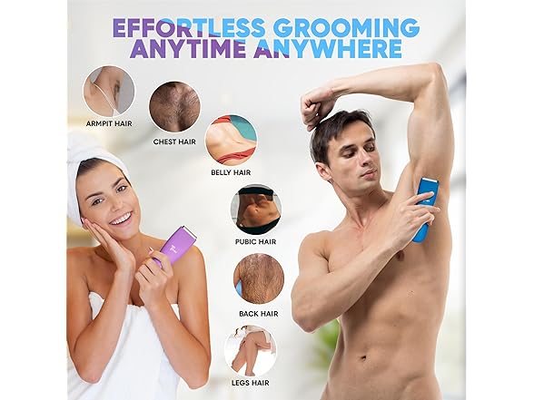 TRIMY Body Hair Trimmer for Men and Women