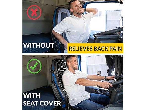 Zone Tech SE0096 Beaded Seat Cover for Cars Black Blac