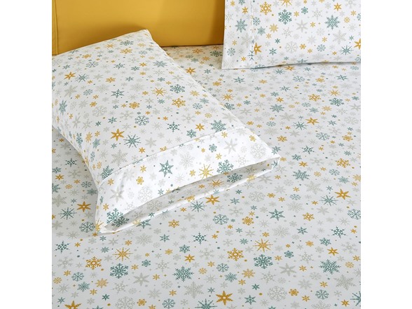 Elegant Comfort Snowflake Bed Sheets TwinXL