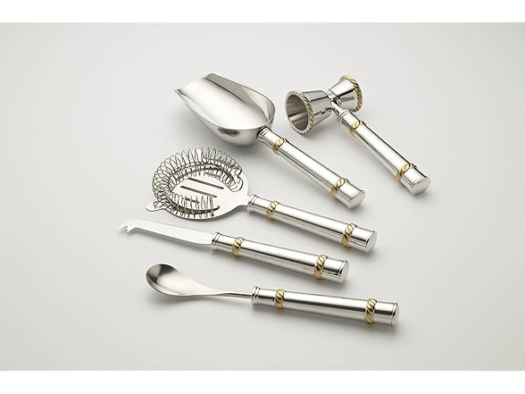 Reed and Barton Roseland 5-Piece Bar Tool Set