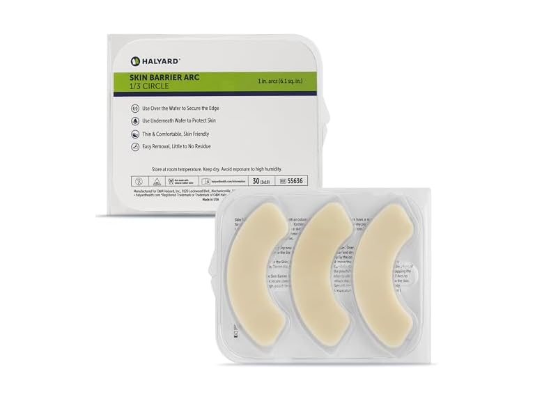 HALYARD Ostomy Elastic Barrier Strips Arc Shape