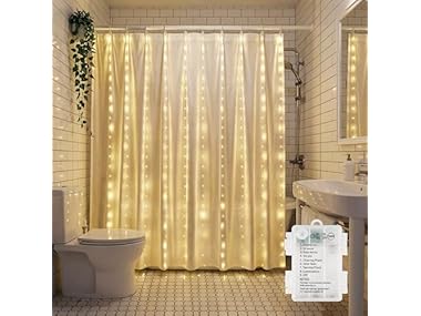 $9.99 Brightown 180 LED Shower Curtain Fairy Lights dealfomo