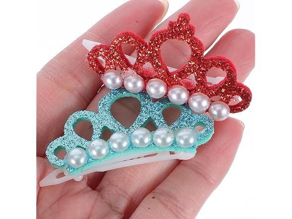 balacoo Pearl Crown Pet Hair Clip Soft Comfo