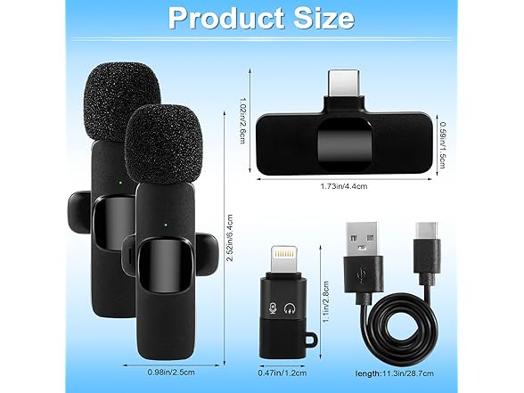 Ocdonor Wireless Lavalier Microphone
