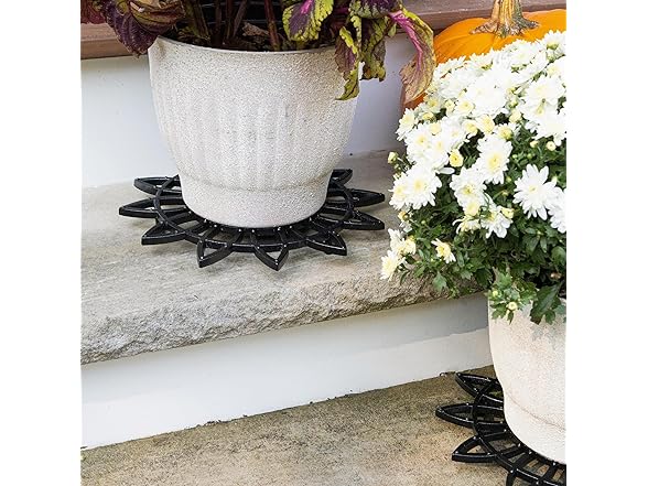 12" Flower Wrought Iron Trivet, Pack of 2