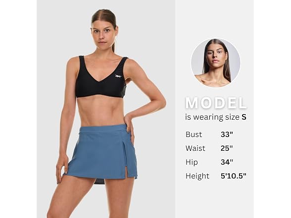 Reebok Womens Swim Skirt w Shorts Liner