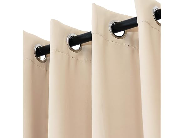 Sunnydaze Decor SNR-498 Blackout Curtain 52x84 Beige B