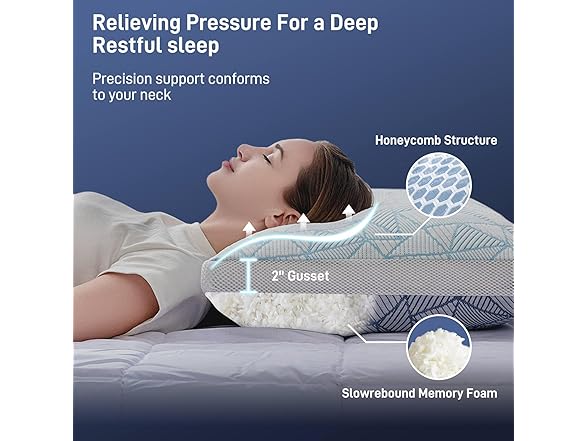 Paxavofa Shredded Memory Foam Pillow