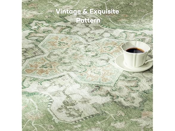 Marsail 8'x10' Machine Washable Area Rug