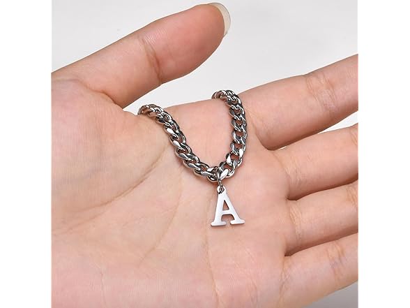 Stainless Steel Initial A-Z Necklace (W)