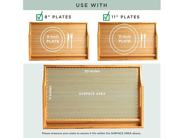 ROSSIE HOME Bamboo Bed Tray