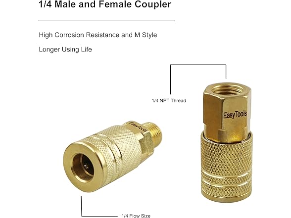 EasyTools 10 Piece Air Coupler Fittings