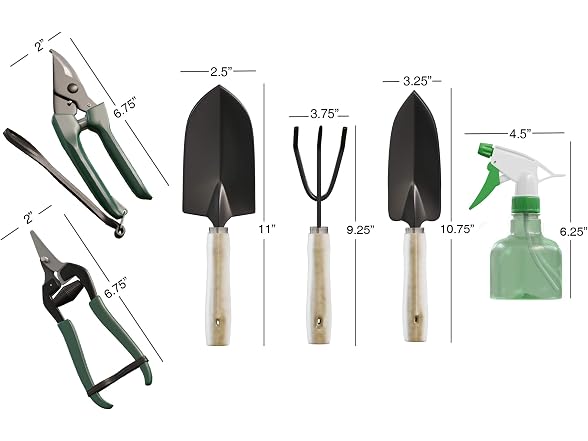 Pure Garden 8-Piece Garden Hand Tool Set