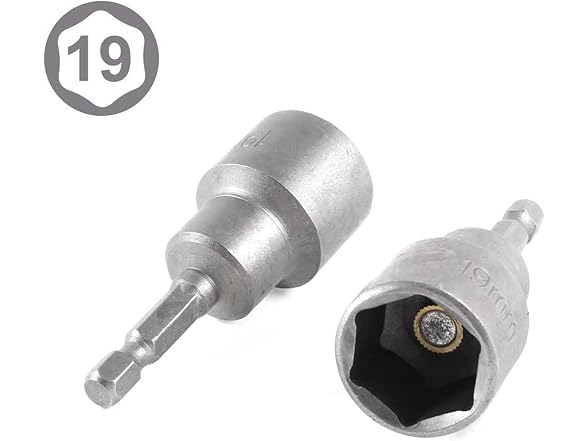 TA-VIGOR CON-122 2pcs 1/4in Magnetic Nut Setter Bit