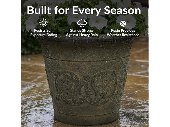Sunnydaze Arabella 19.5'' Plastic Planter