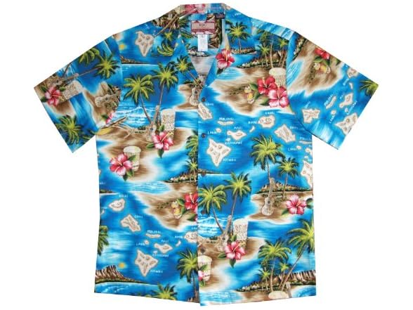 RJC Men's Hibiscus Hawaiian Islands