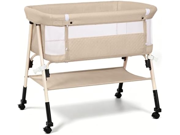 Bolmen Beige Baby Bassinet Bedside Sleeper